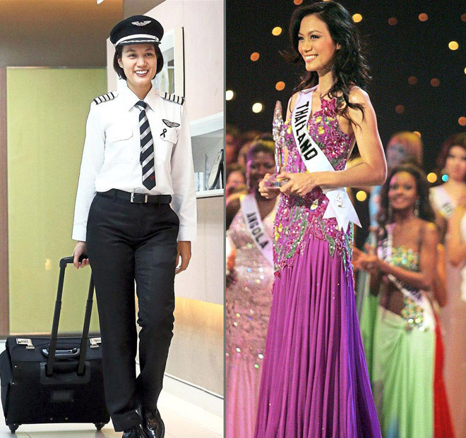 Gia thế khủng của nữ phi công xinh đẹp là Hoa hậu Hoàn vũ Thái Lan - 2