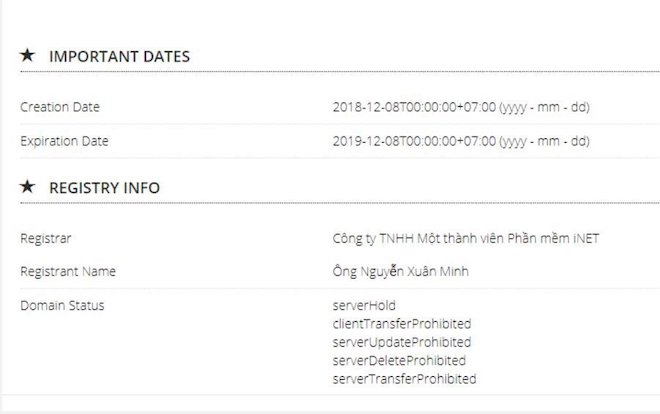 VNNIC nói gì khi tên miền www.vebongonline.com.vn bị tạm dừng? - 2