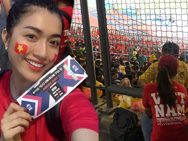 24h HOT: Á hậu Lệ Hằng xông vào ngồi giữa CĐV Malaysia và cái kết bất ngờ - 1