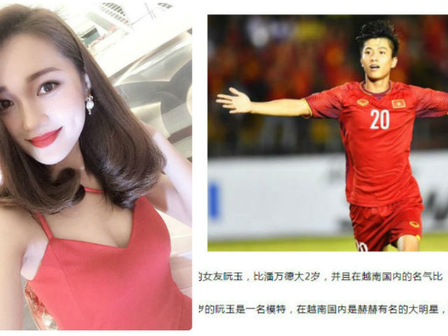 Báo Trung Quốc khen Văn Đức như Ronaldo: Đẹp trai, đá hay, bạn gái quá xinh