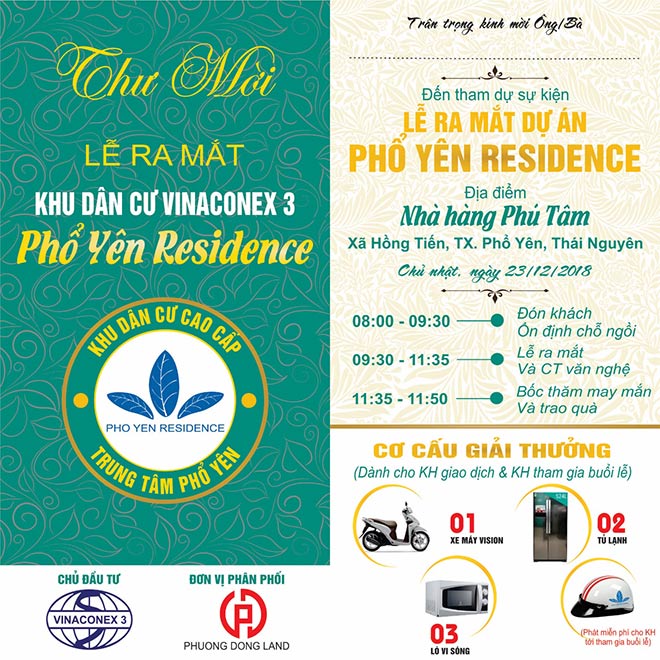 Vinaconex 3 chính thức cho ra mắt dự án Phổ Yên Residence - 3