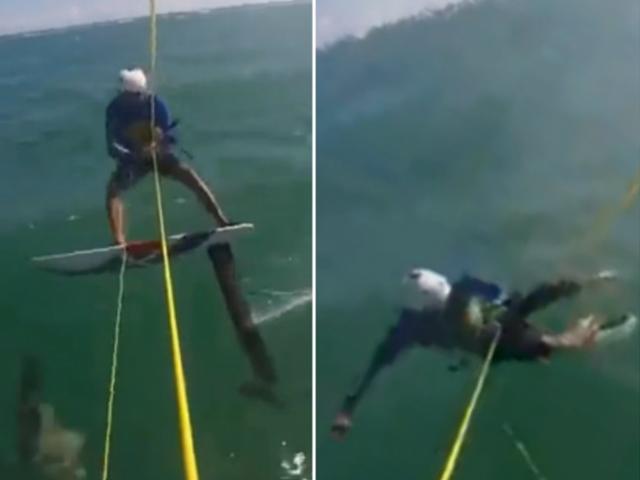 Thể thao - VĐV gặp nạn hãi hùng: Đang lướt sóng bị cá mập “phục kích” tấn công