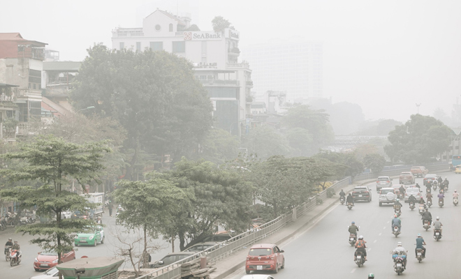Tình trạng ô nhiễm bụi tại Hà Nội