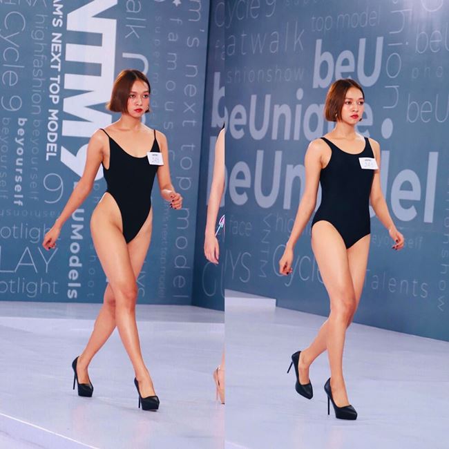 Thí sinh Vietnam's Next Top Model bị giám khảo bắt thay đồ quá hở. Thí sinh này chọn chiếc áo tắm khoét hông cao ngút để có đôi chân thon dài nhưng bất ngờ bị giám khảo phản ứng.