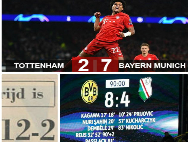 Bóng đá - Sững sờ tỷ số 12-2, 8-4 cúp C1: Bayern hạ Tottenham 7-2 chỉ là "muỗi"