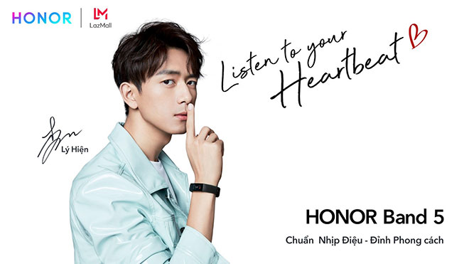 Mỹ nam C-biz Lý Hiện đang là gương mặt đại diện cho Honor Band 5