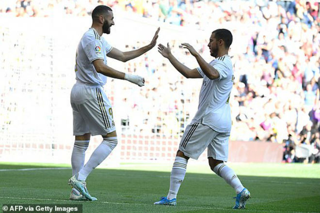 Benzema và Hazard ghi bàn ở những thời điểm quan trọng cho Real Madrid trước Granada