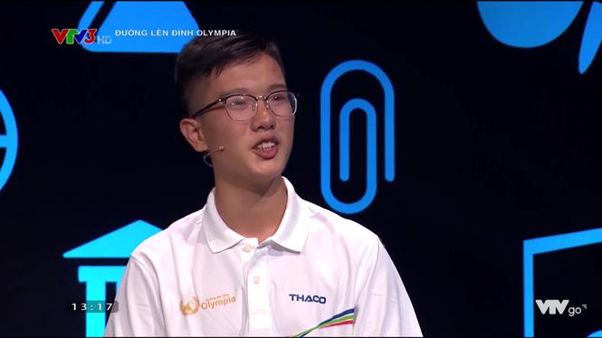 Nguyễn Bình Huy là người đầu tiên vượt12 câu hỏi trong phần thi khởi động