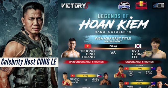 Cung Lê sẽ có mặt tại Hà Nội vào ngày 19/10 tới đây để làm khách mời, đấu biểu diễn ở sự kiện Victory 8: Legend of Hoan Kiem