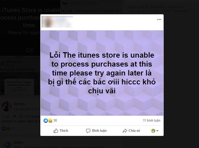 Người dùng iPhone Việt phản ánh.