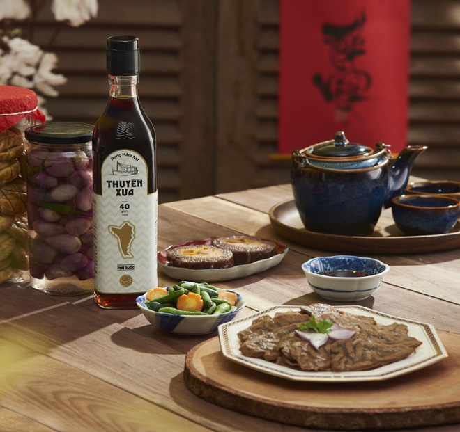 Nước mắm Thuyền Xưa được đầu tư bao bì cao cấp và sang trọng