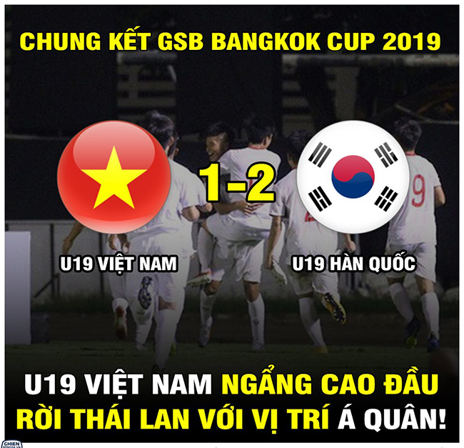 U19 giành ngôi á quân tại Thái Lan sau khi để thua U19 Hàn Quốc.