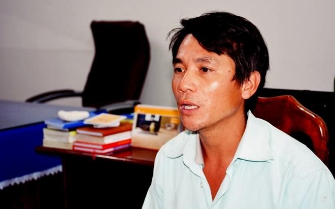 Đối tượng Huỳnh Văn Công tại cơ quan Công an