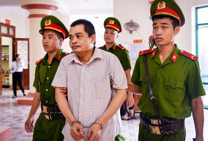 Bị cáo Nguyễn Thanh Hoài tới phiên tòa sơ thẩm ngày 18/9