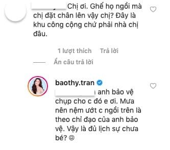 Bảo Thy đáp trả khi bị nhắc nhở ý thức văn minh lịch sự nơi công cộng - 2