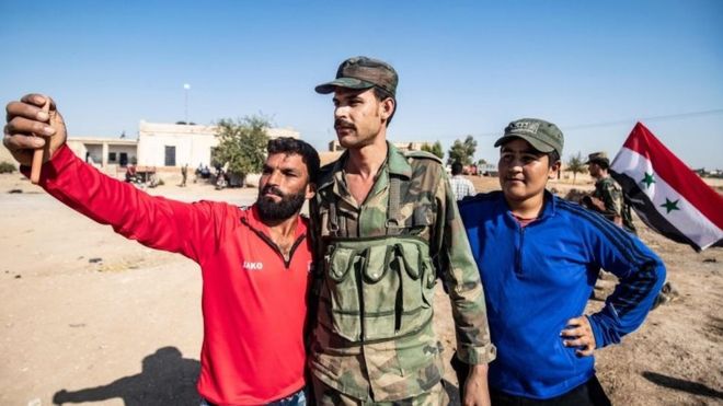 Các lực lượng người Kurd cho biết đã đạt được thỏa thuận quân sự với chính phủ Syria (Ảnh: BBC)