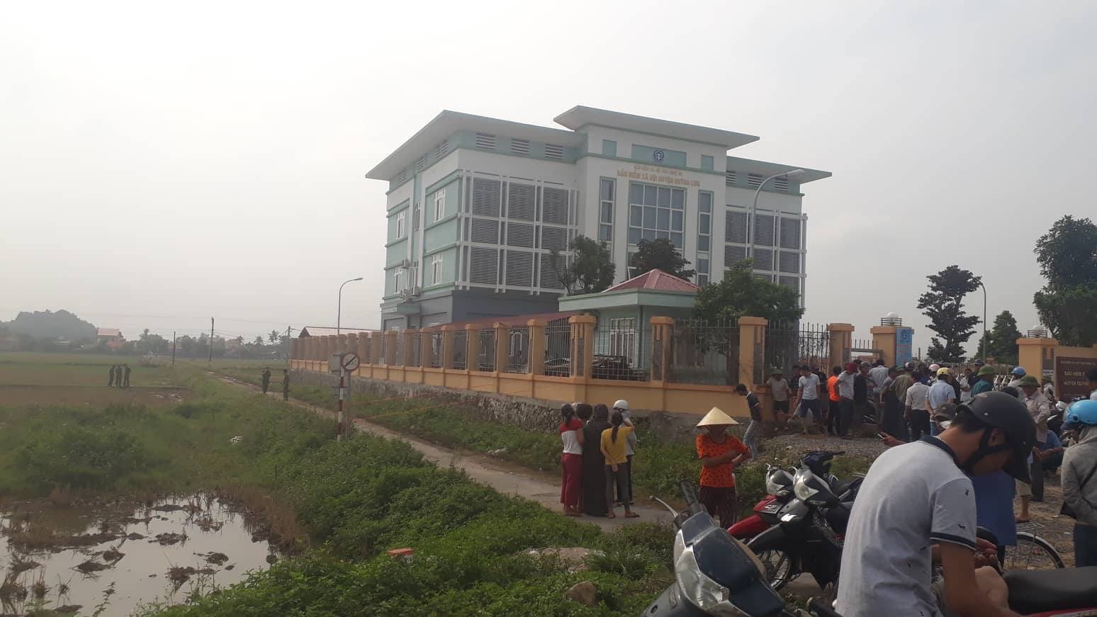 Khu vực Bảo hiểm xã hội huyện Quỳnh Lưu nơi phát hiện thi thể ông Thành.