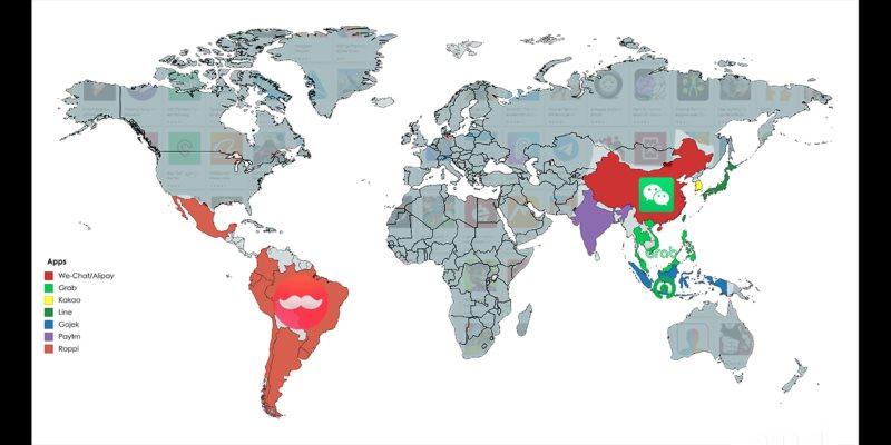 Bản đồ siêu ứng dụng thế giới. Ảnh: Maketecheasier
