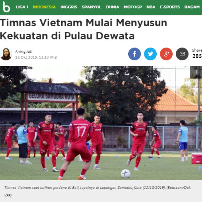 Báo chí Indonesia tích cực lùng sục thông tin về ĐT Việt Nam