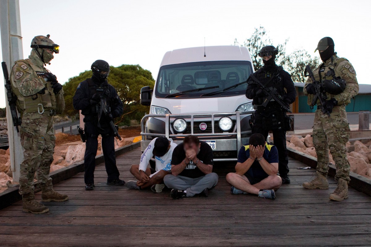 Cảnh sát Úc&nbsp; bắt các nghi phạm, phát hiện&nbsp;1,2 tấn ma túy đá năm&nbsp; 2017.