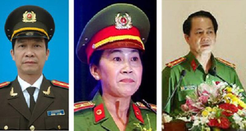 Từ trái qua phải, gồm: Đại tá Lý Quang Dũng, Đại tá Trần Thị Ngọc Thuận và Đại tá Nguyễn Văn Kim.&nbsp;
