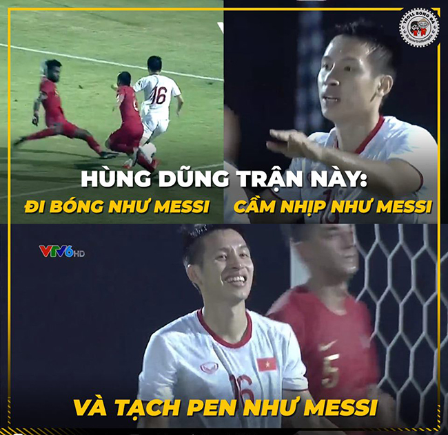 Hùng Dũng có màn trình diễn như Messi trước Indonesia.