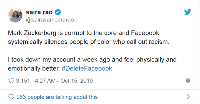 Hashtag #DeleteFacebook trở thành xu hướng.