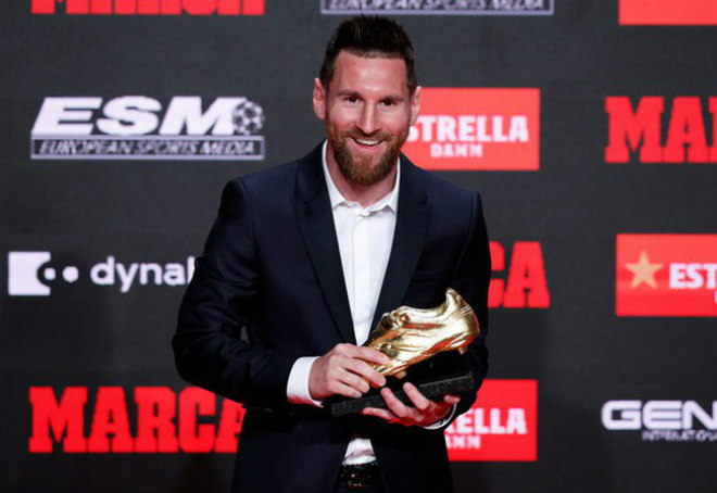 Messi nhận danh hiệu "Chiếc giày vàng" thứ 6