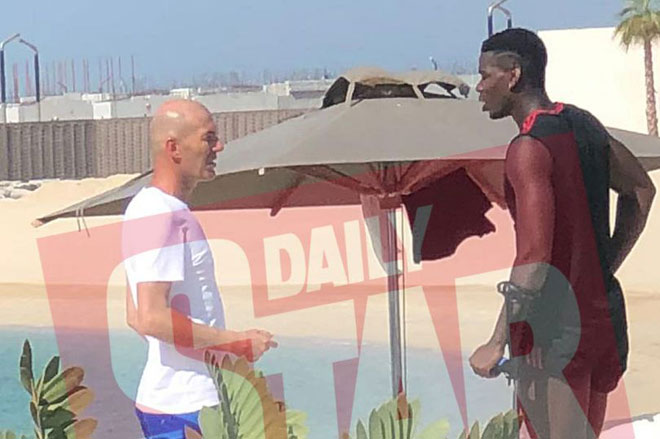 Pogba gặp HLV Zidane ở Dubai
