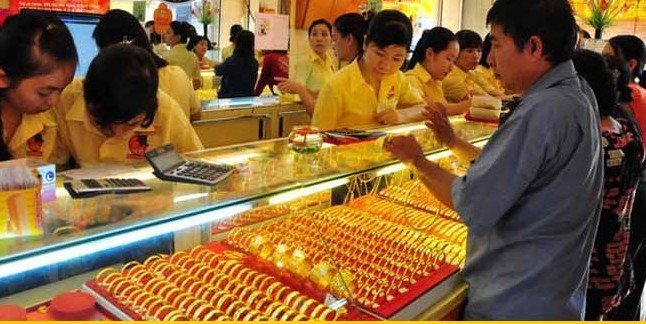 Tuần qua, giá vàng trong nước sụt giảm nhẹ. Ảnh minh họa.