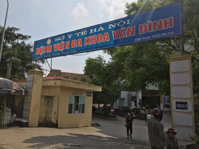 Bệnh viện đa khoa huyện Ứng Hoà, nơi chị H. đang điều trị thương tích