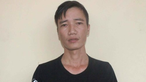 Nguyễn Hồng Quân tại trụ sở công an (Ảnh: Báo Bắc Giang)