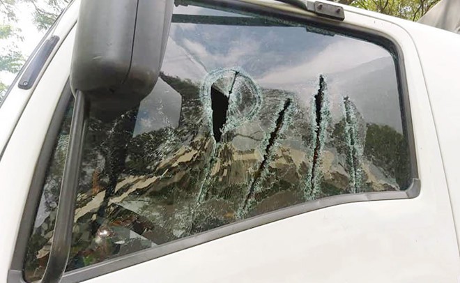 Chiếc xe tải bị chém 