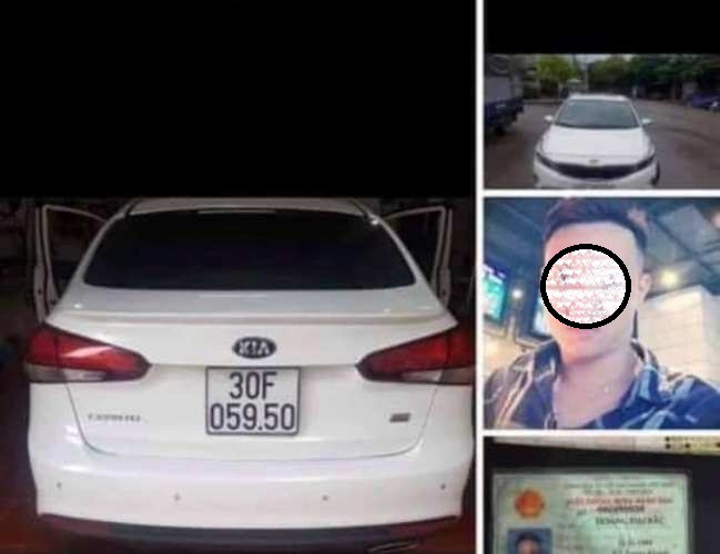 Chiếc xe L. sử dụng giống chiếc xe Công an Hà Nội đang tìm kiếm