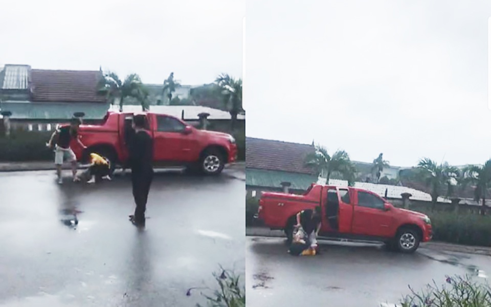 Hiện trường Nguyễn Chiến Thắng hành hung vợ cũ