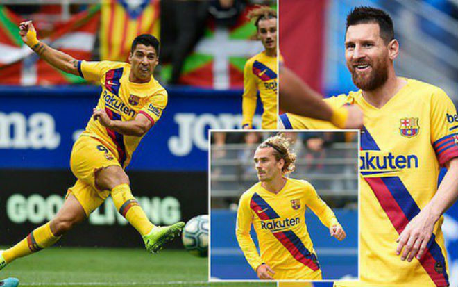 Barca và "tam tấu" Messi -&nbsp;Suarez - Griezmann đang đạt phong độ cao