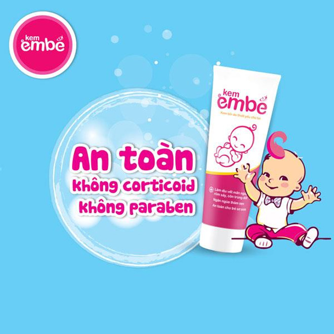 Kem EmBé hỗ trợ trị hăm cho trẻ an toàn, hiệu quả nhờ thành phần thảo dược thiên nhiên