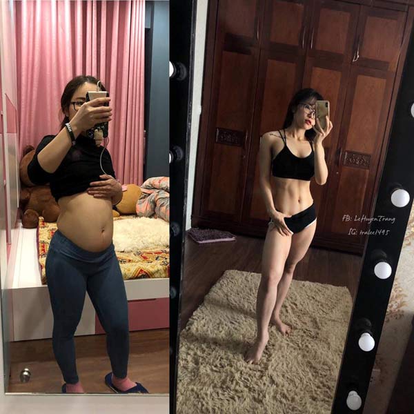 Sự lột xác của hot gymer Huyền Trang trong quá khứ và hiện tại.