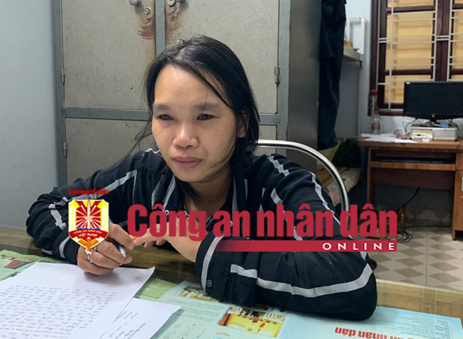 Đinh Thị Then tại cơ quan điều tra (Ảnh: CAND).