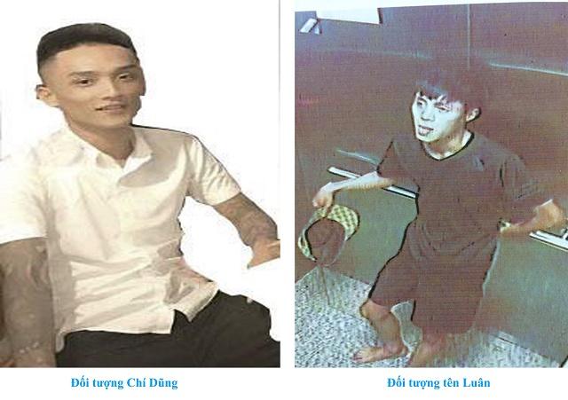 Hai đối tượng Dũng và Luân (ảnh do Công an cung cấp) D.Anh