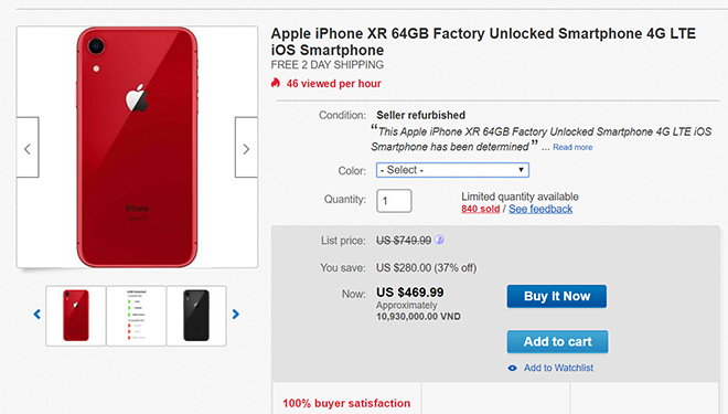 iPhone XR tân trang đang được bán với giá cực tốt, chỉ 10,93 triệu đồng - 2