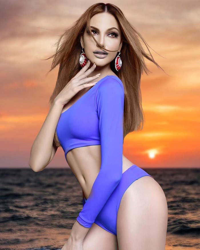 Thể hình đẹp của tân Hoa hậu Hòa bình Quốc tế 2019.