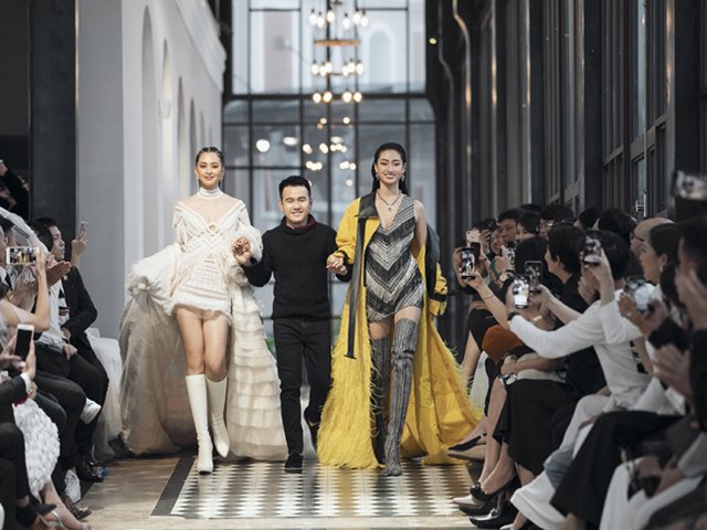 Tiểu Vy - Lương Thùy Linh đọ tài catwalk trong show diễn cảm hứng Tây Bắc