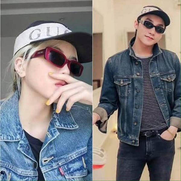 Thiều Bảo Trâm - Sơn Tùng luôn bị các tín đồ thời trang sành sỏi tìm ra các món đồ giống nhau. Điển hình như trong set đồ này là áo khoác jeans và mũ Gucci.