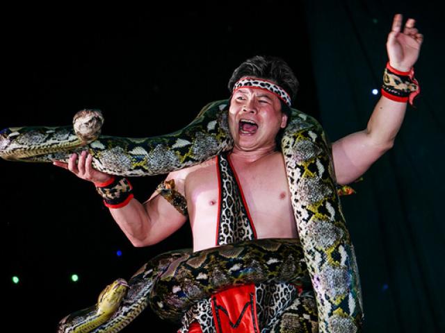 Giải trí - "Hoàng tử trăn" của ngành xiếc Việt tiết lộ chiêu lừa khán giả của gánh xiếc nhỏ
