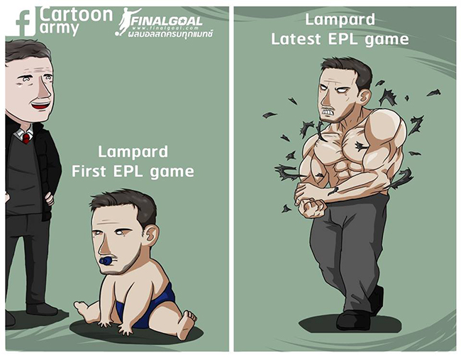 Lampard ngày đầu dẫn dắt Chelsea và hiện tại.