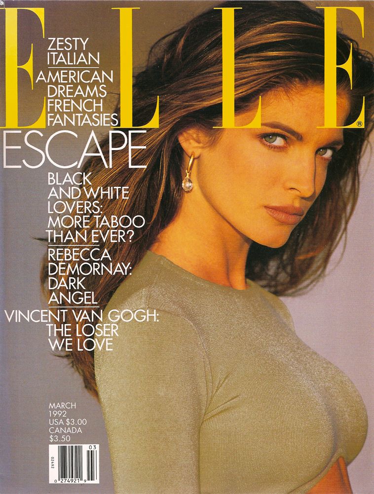Stephanie Seymour trên bìa tạp chí Elle.&nbsp;
