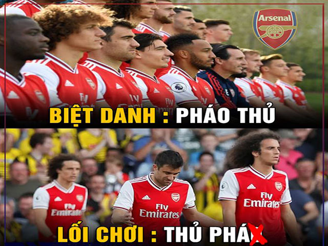 Ảnh chế: Pháo thủ Arsenal đại loạn với lối chơi ”thủ phá”