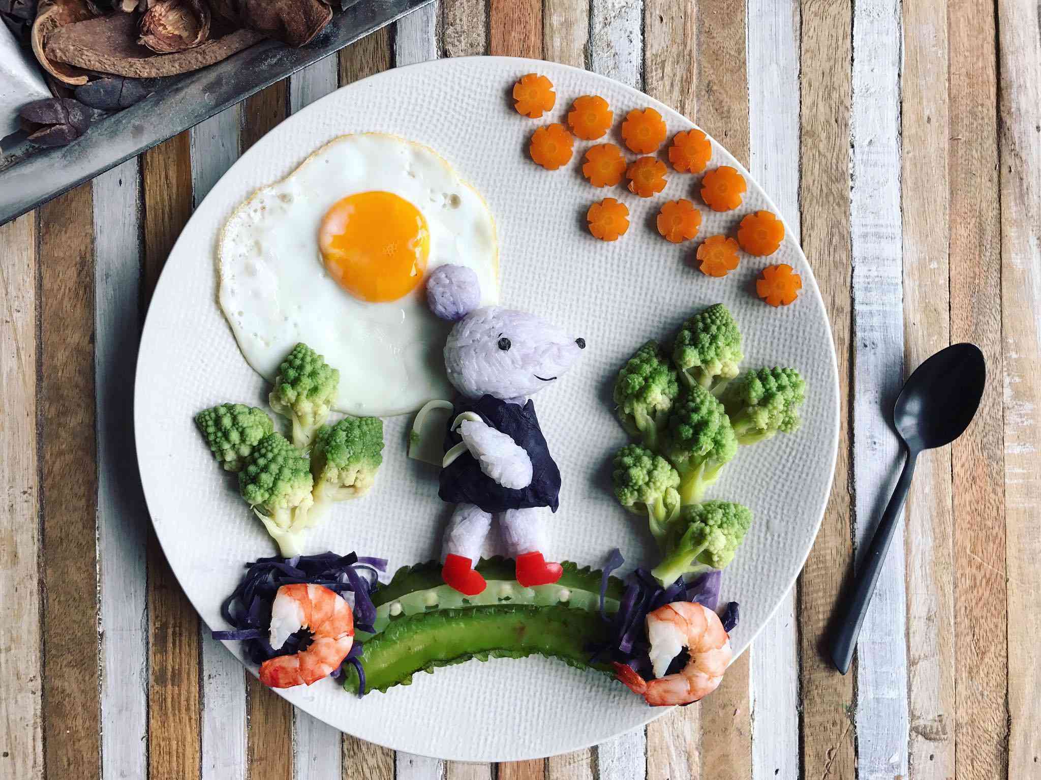 Tròn mắt trước màn "phù phép" những đĩa cơm thành vườn thú sinh động của mẹ đảm - 6