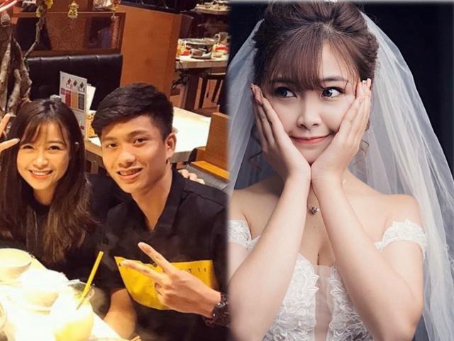 Rộ tin đồn Phan Văn Đức sắp kết hôn, bạn gái mặc váy cưới đáp trả bất ngờ